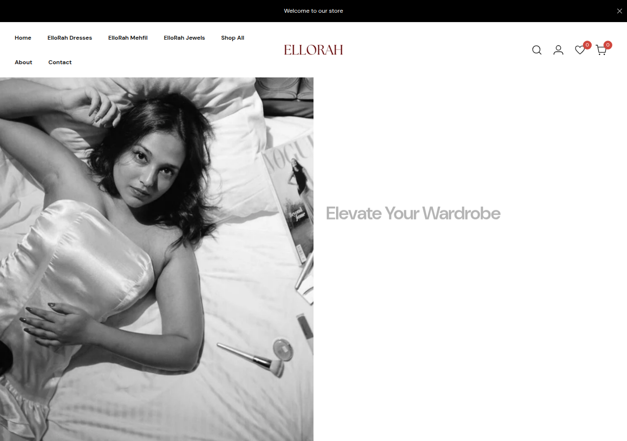 Screenshot of ellorahclothing.com