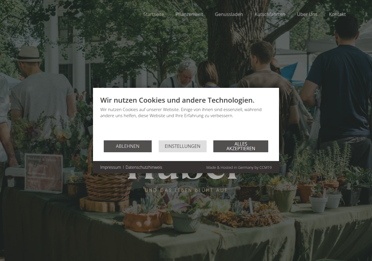 Screenshot of gaertnerei-huber.com