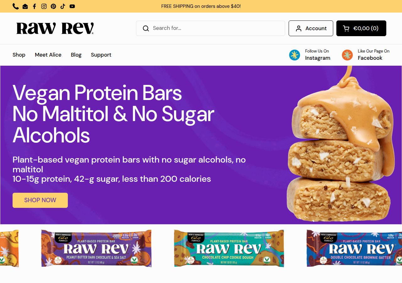 Screenshot of rawrev.com
