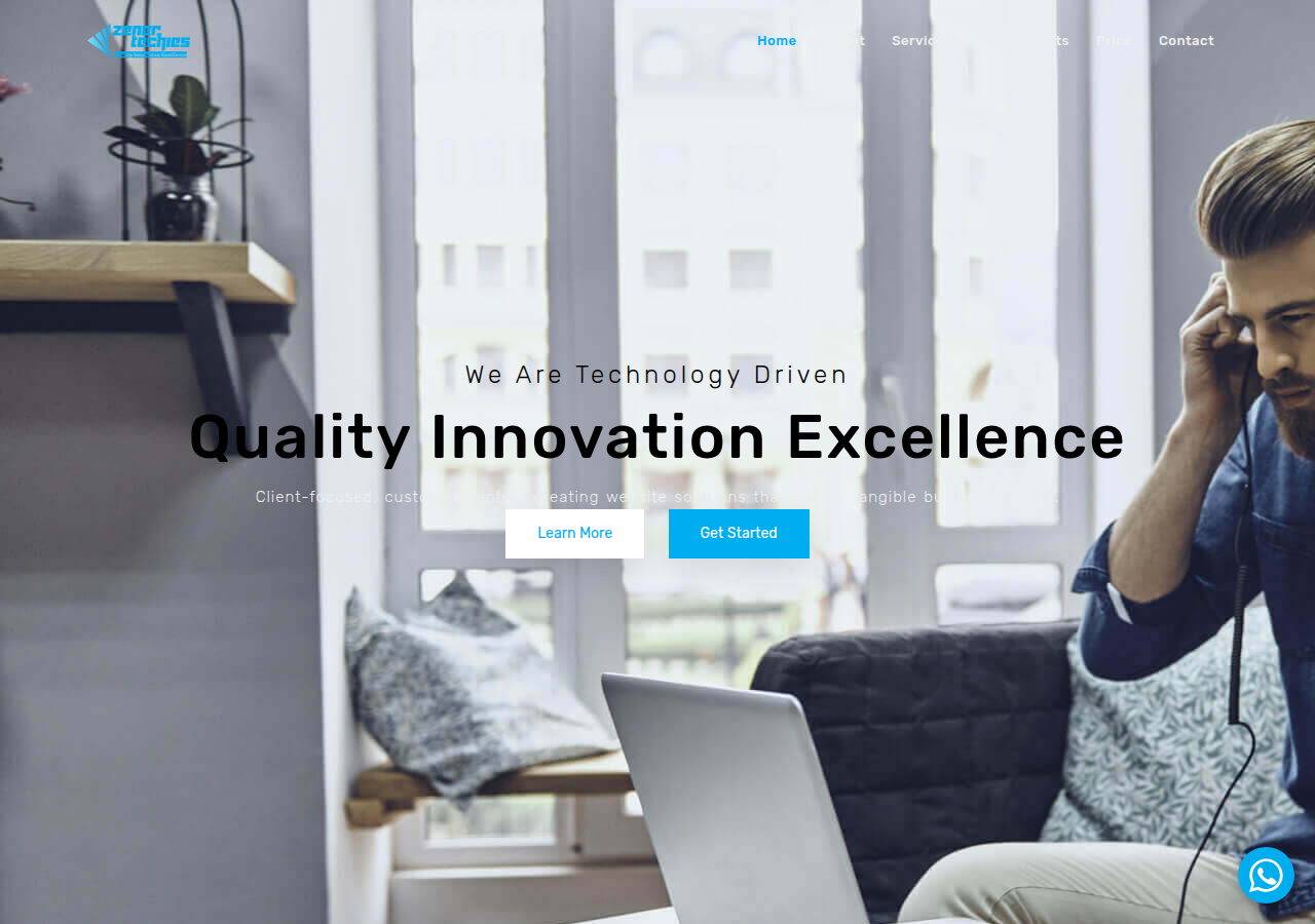 Screenshot of zenertechies.com
