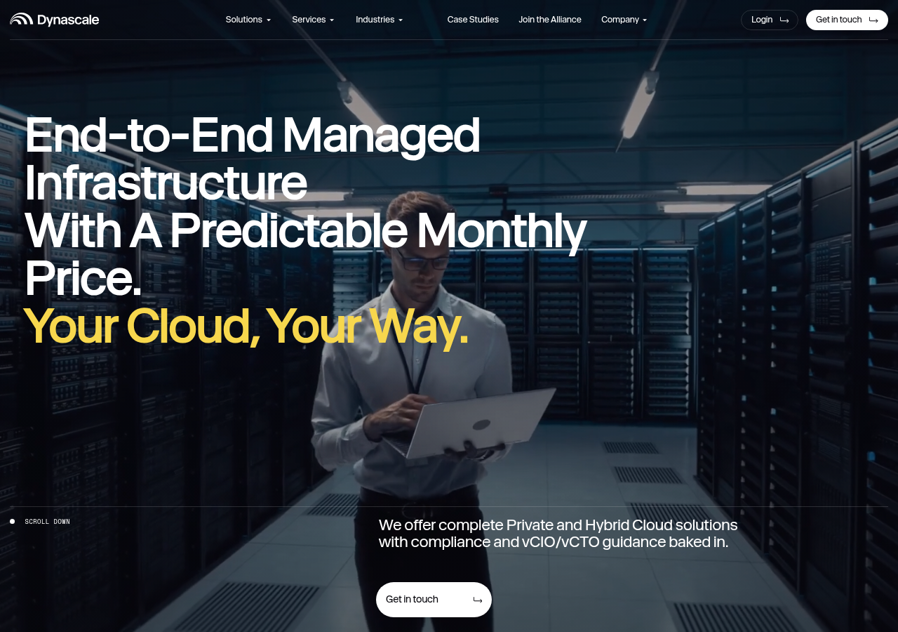 Screenshot of dynascale.com