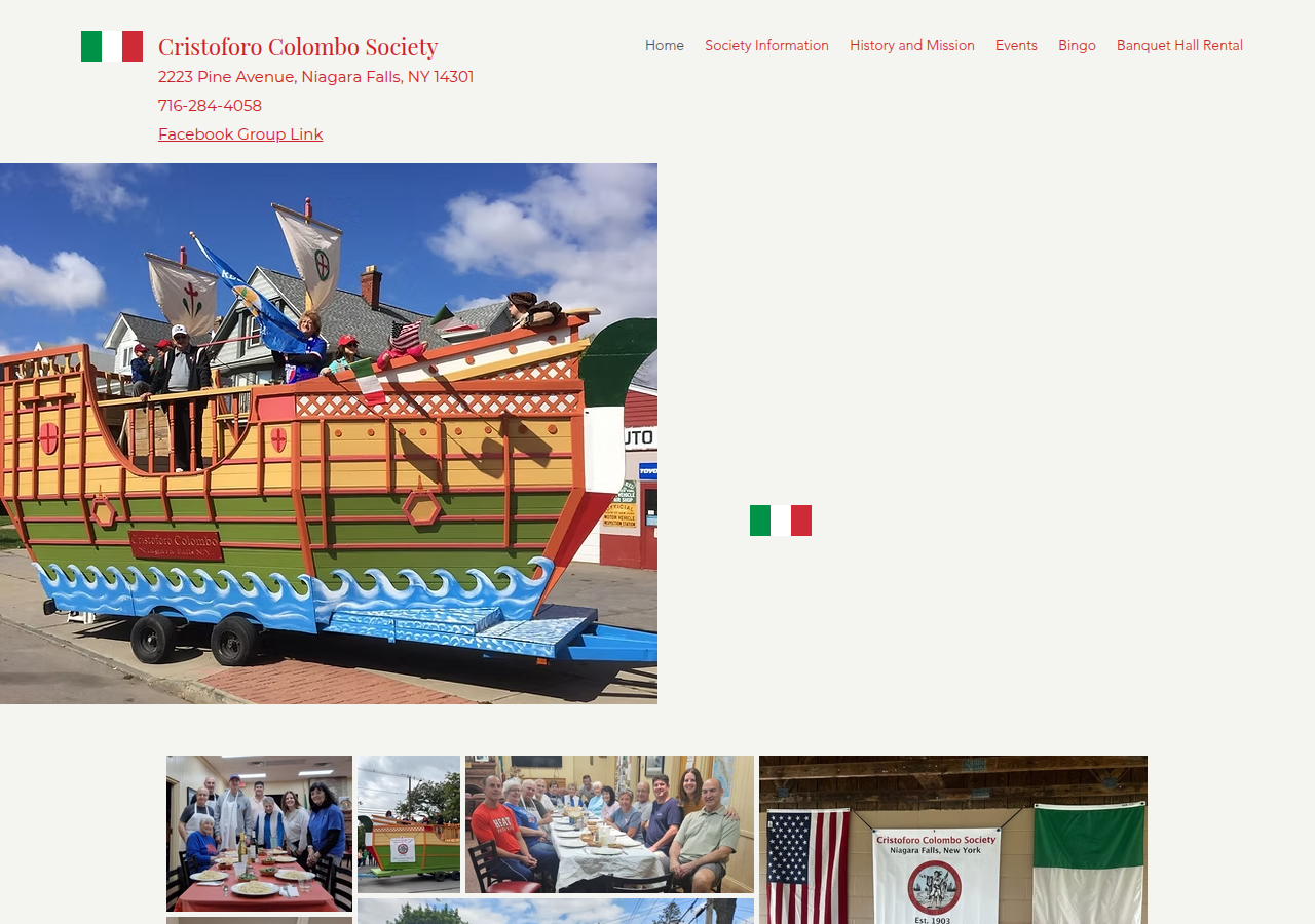 Screenshot of cristoforocolombosociety.org