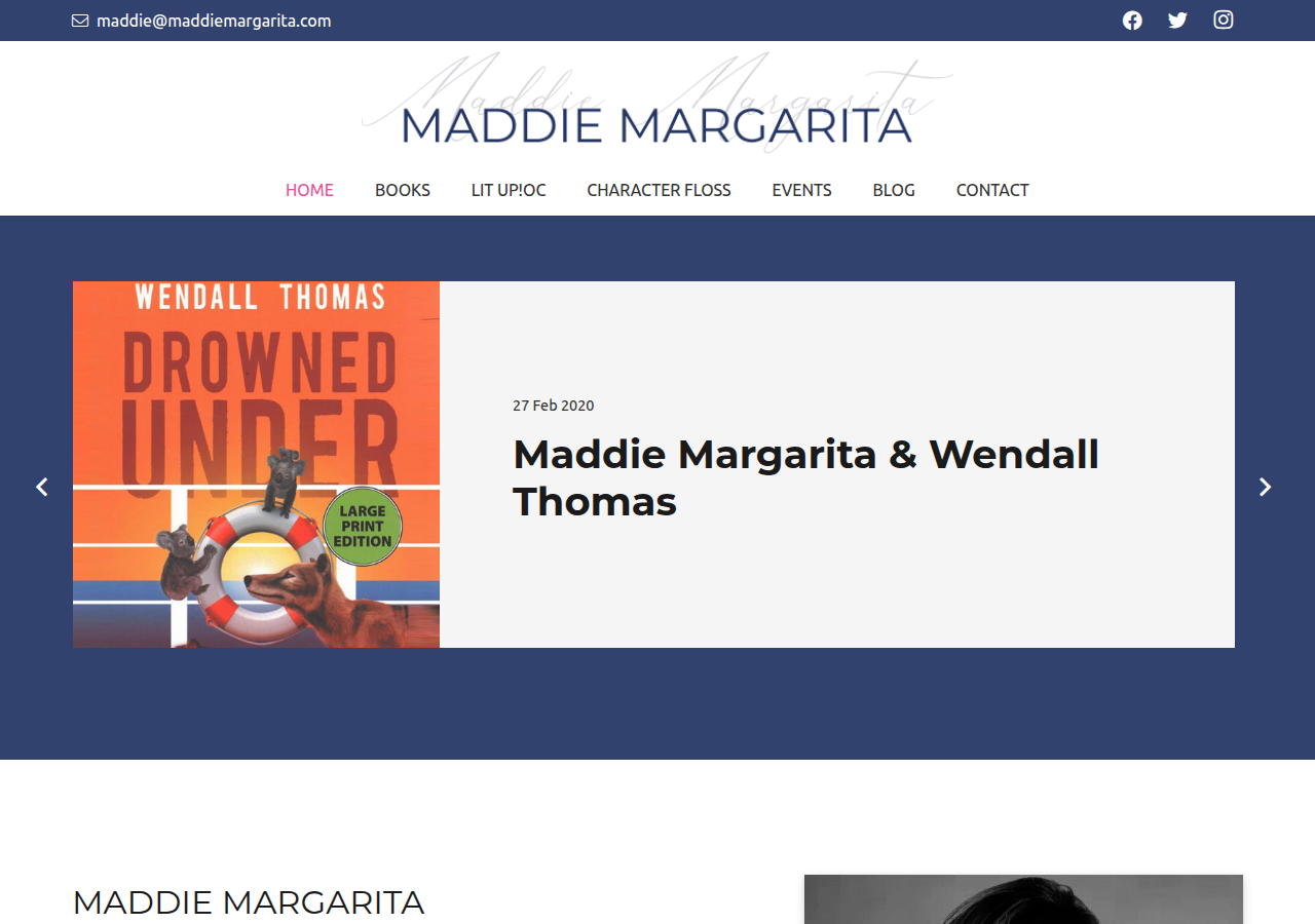 Screenshot of maddiemargarita.com