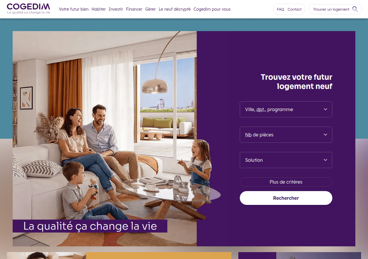 Screenshot of cogedim.com