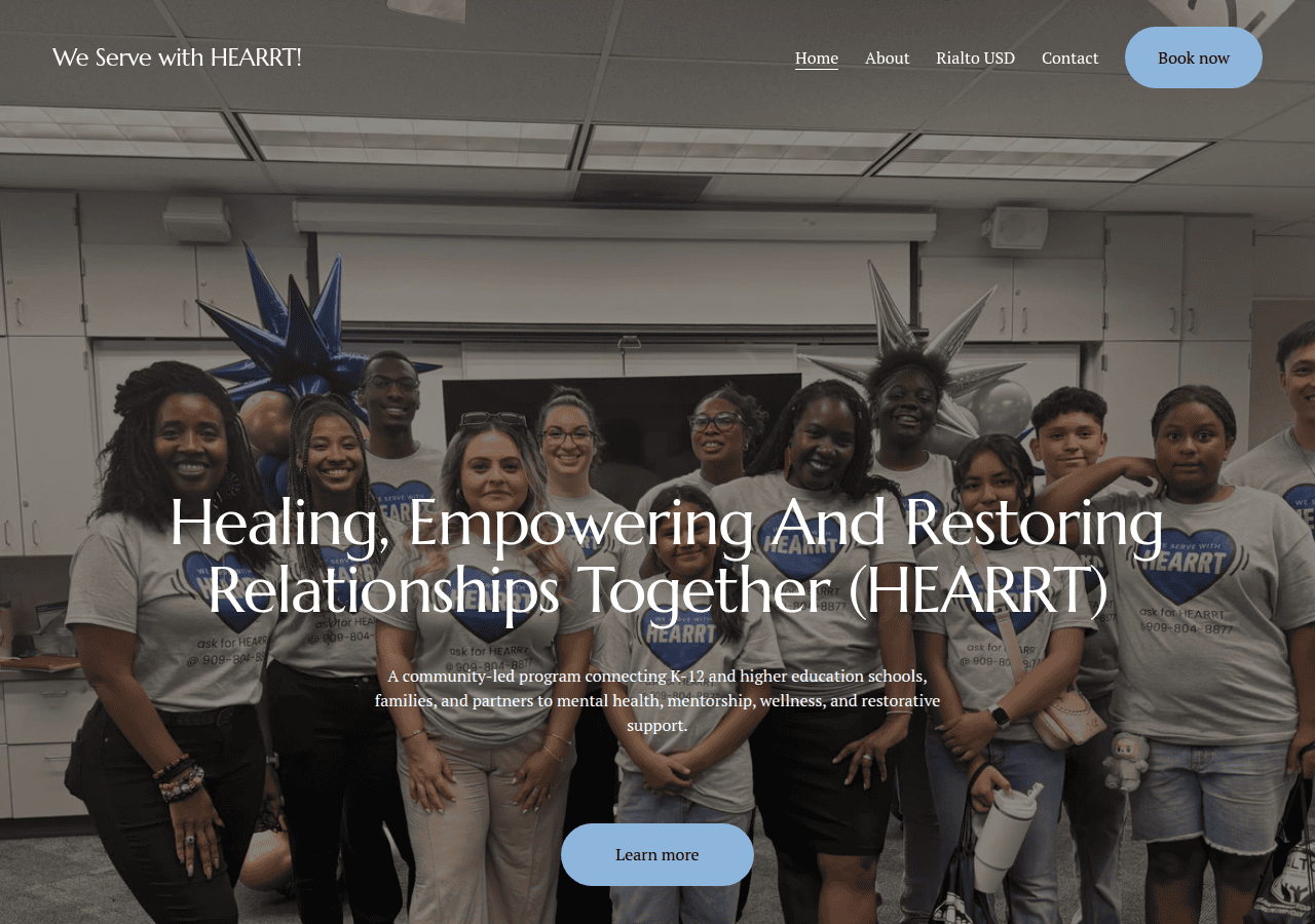 Screenshot of thehearrtprogram.org