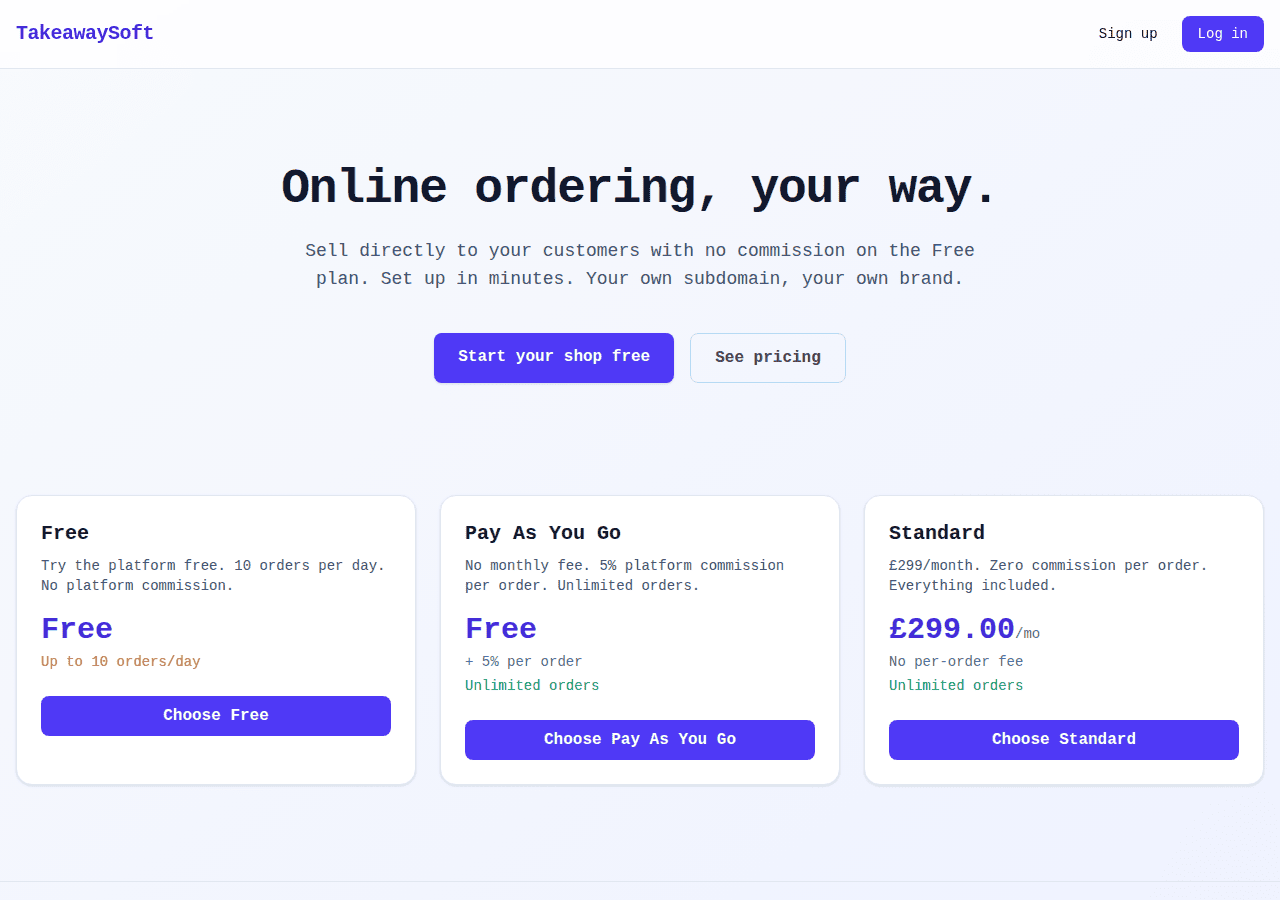 Screenshot of takeawaysoft.com