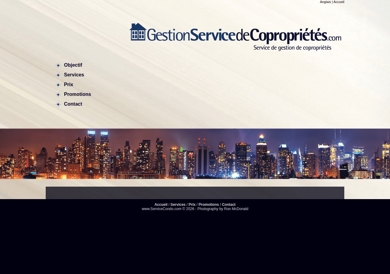 Screenshot of gestionservicedecoproprietes.com
