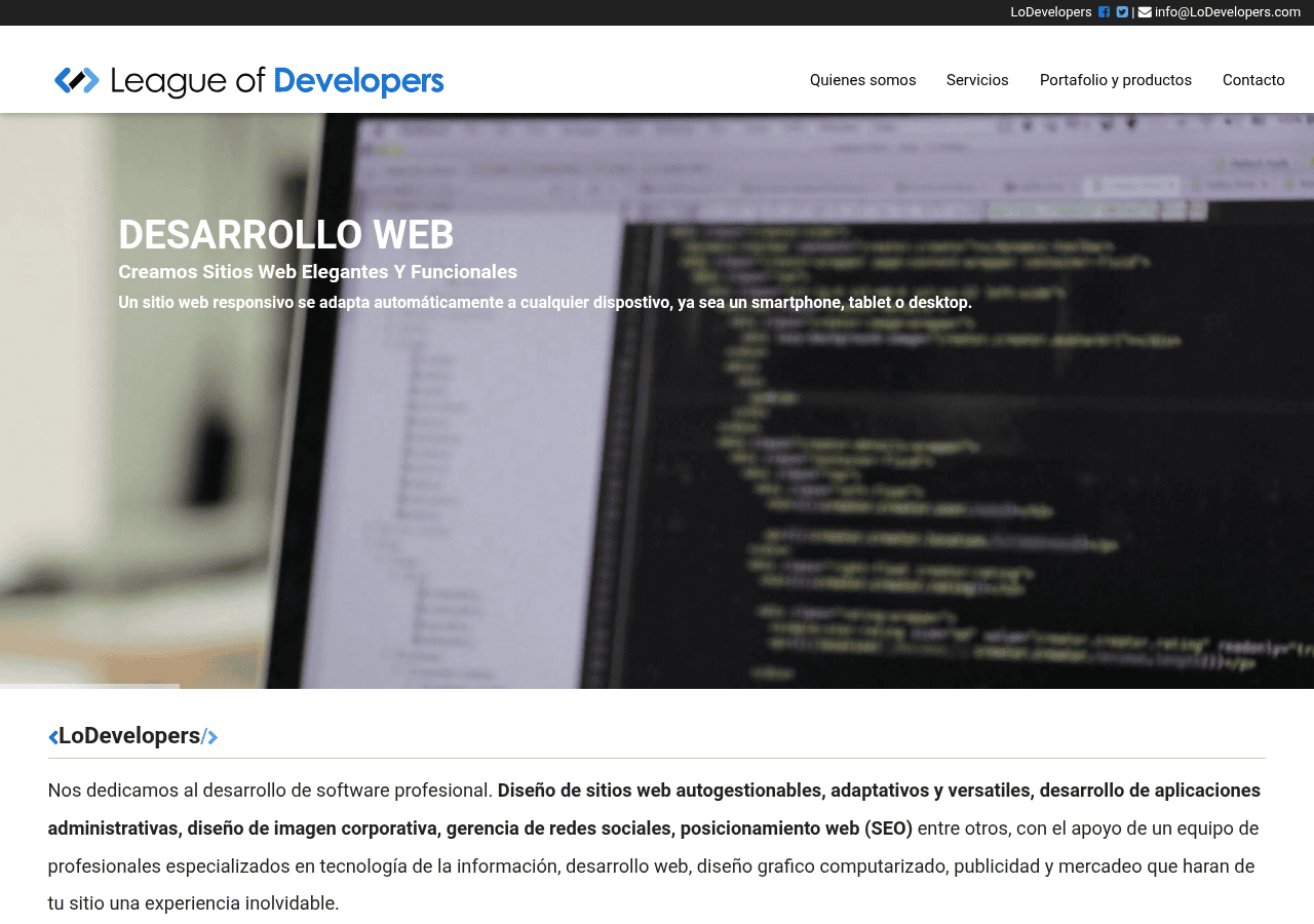 Screenshot of lodevelopers.com