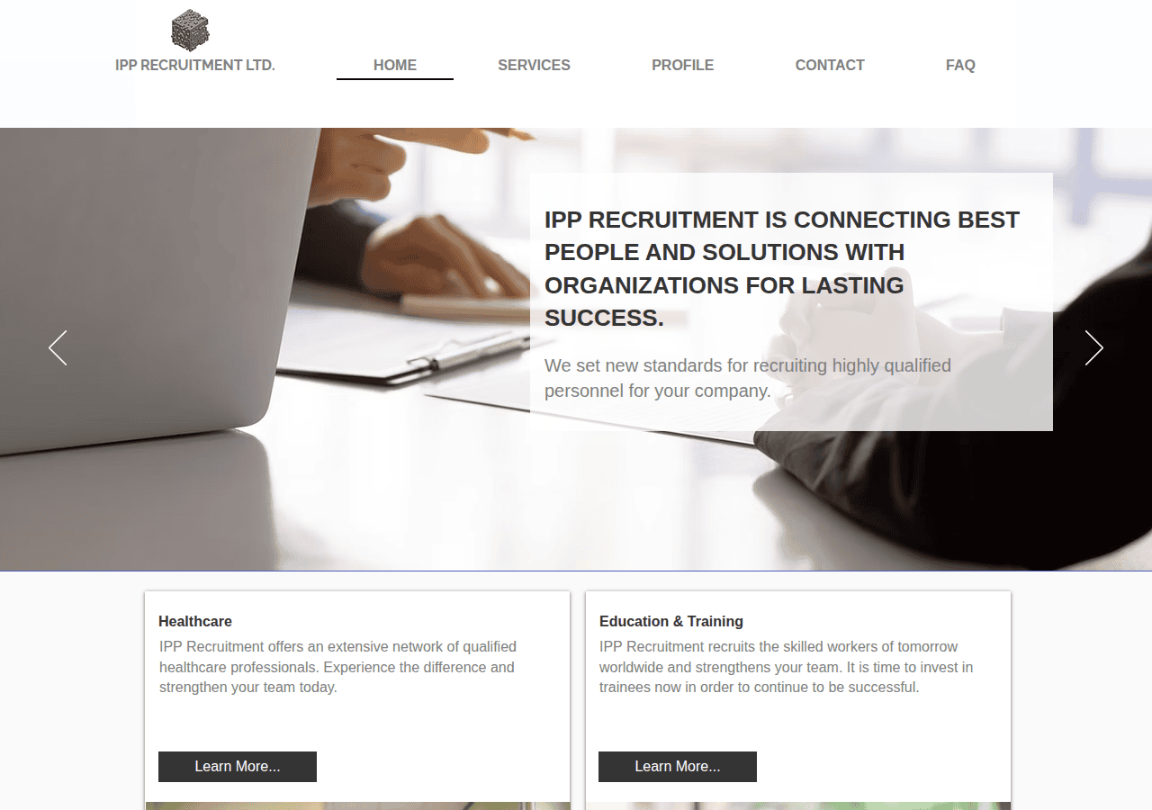 Screenshot of ipp-recruitment.com