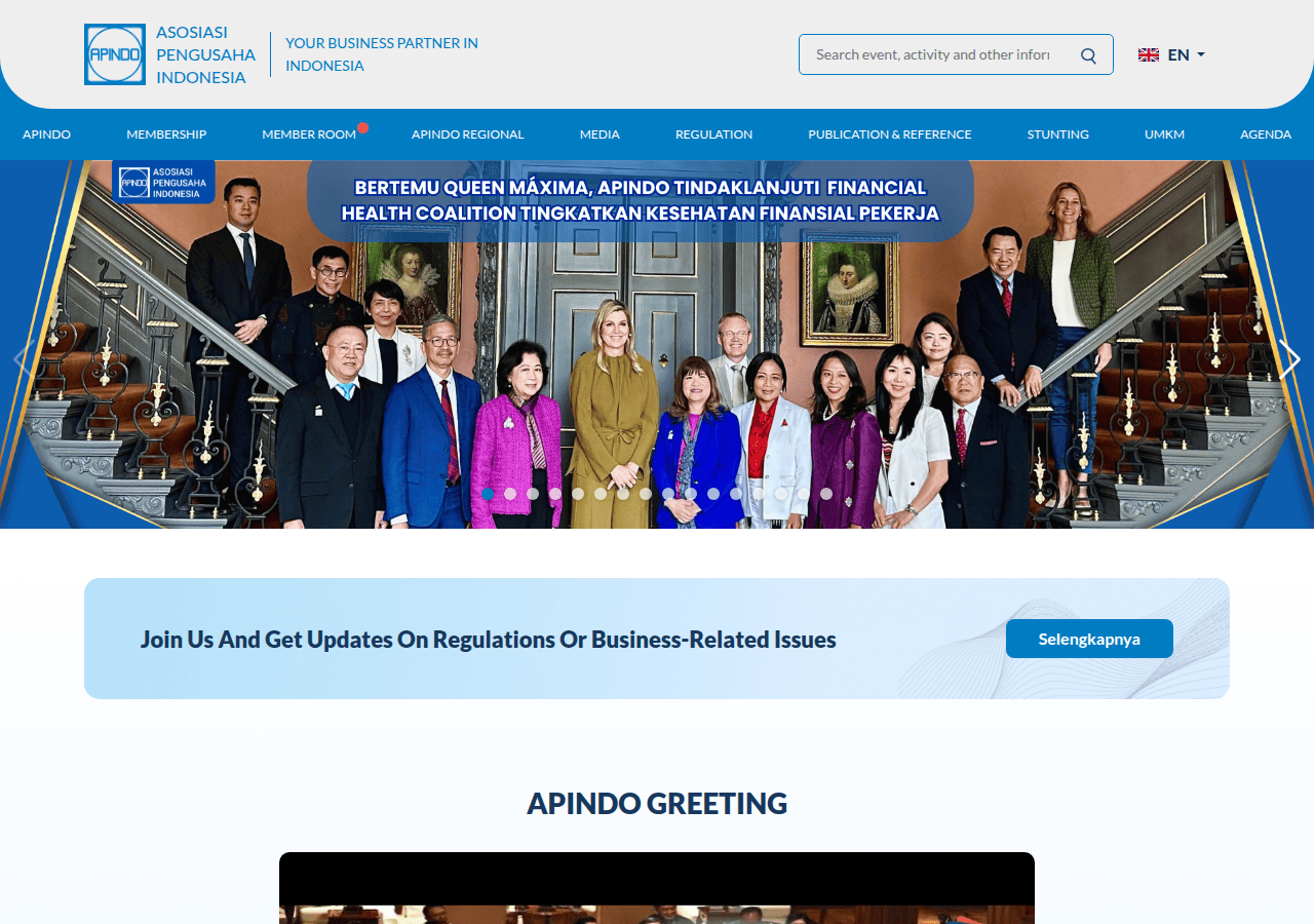 Screenshot of apindo.or.id