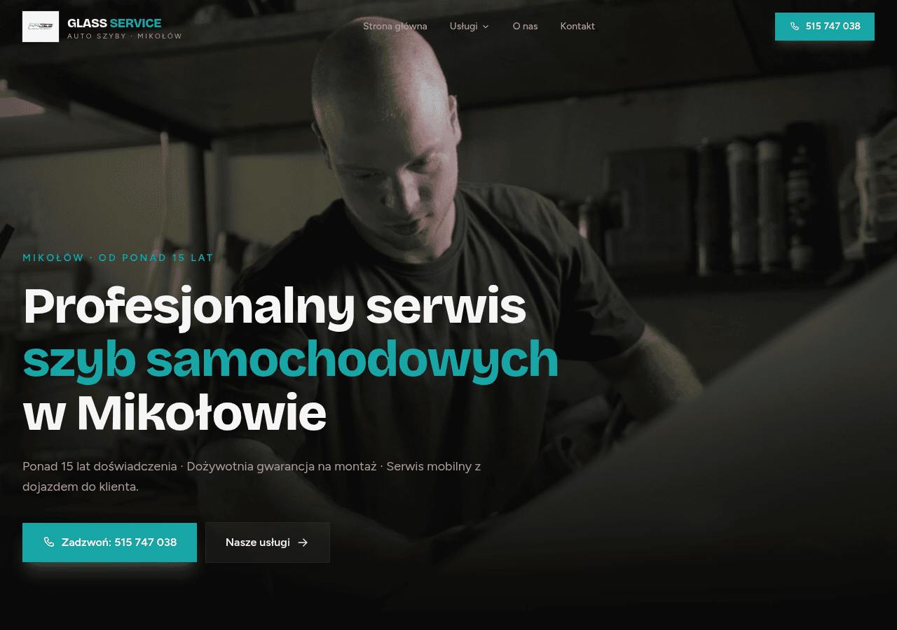 Screenshot of glasservice.pl