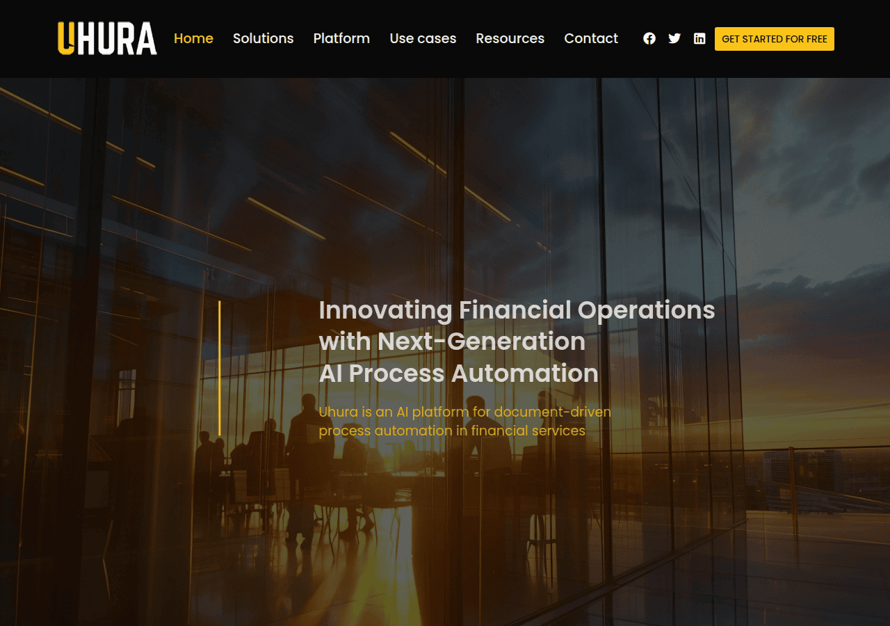 Screenshot of uhurasolutions.com