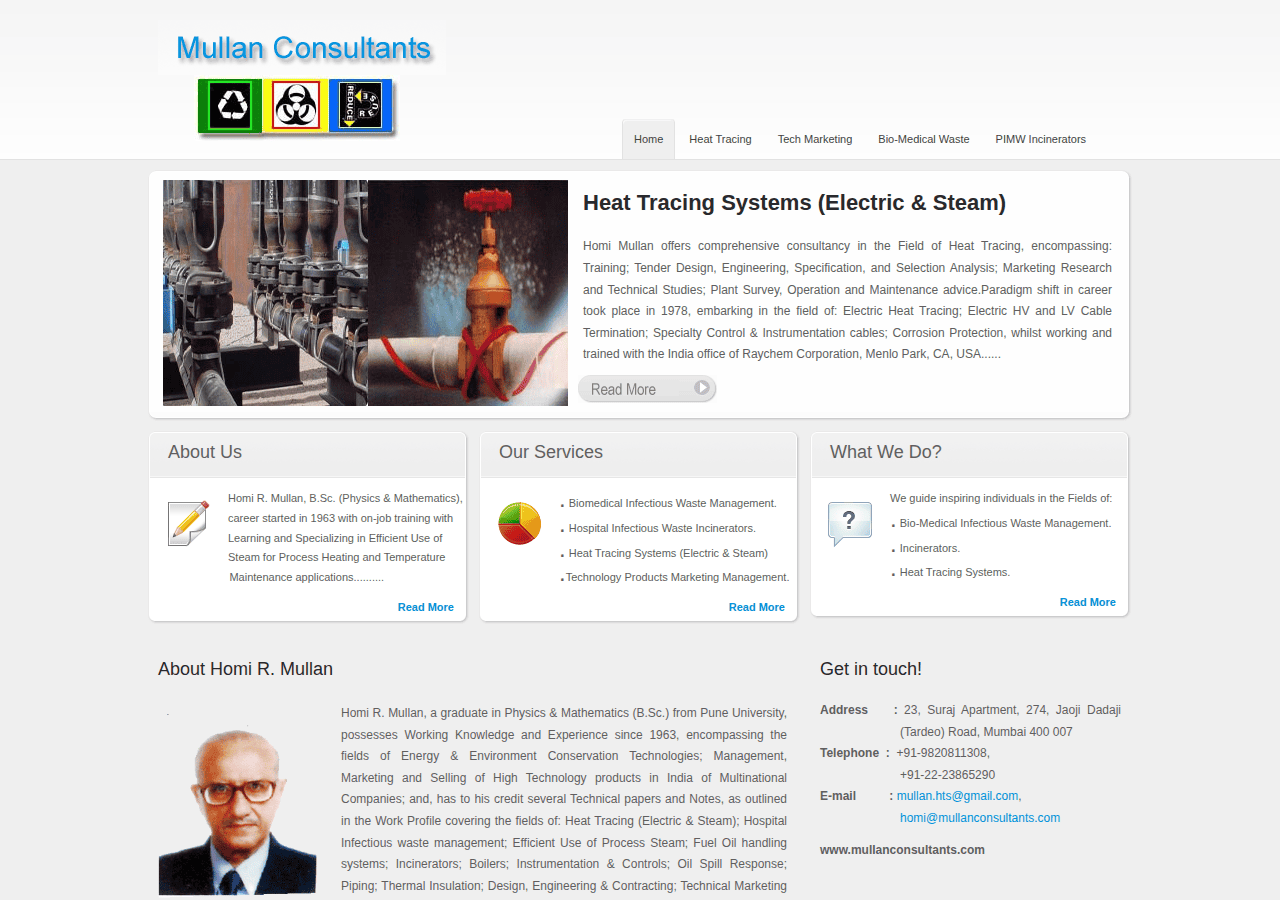 Screenshot of mullanconsultants.com