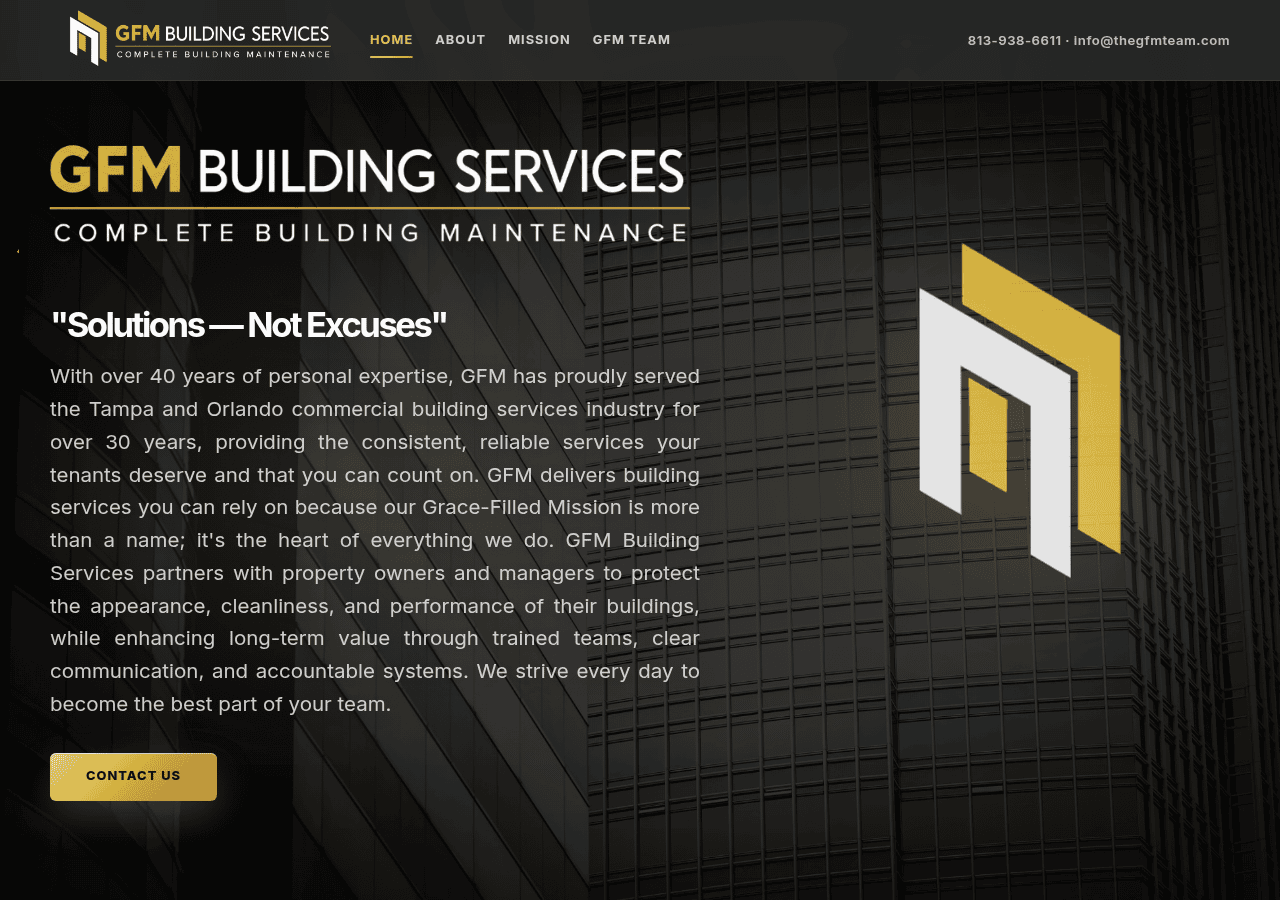 Screenshot of gfmbuildingservices.com