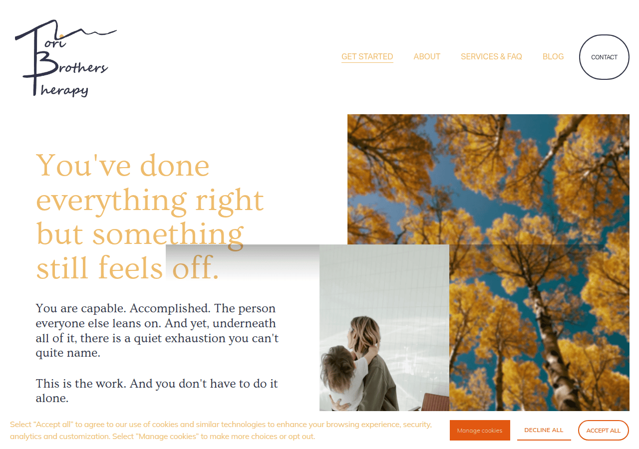 Screenshot of toribrotherstherapy.com