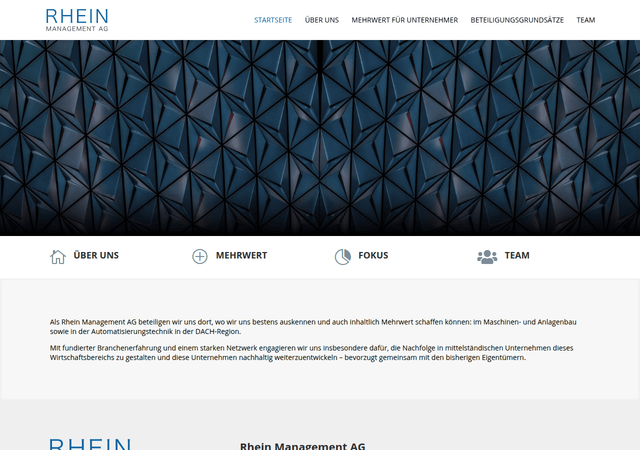 Screenshot of rhein-management.ch