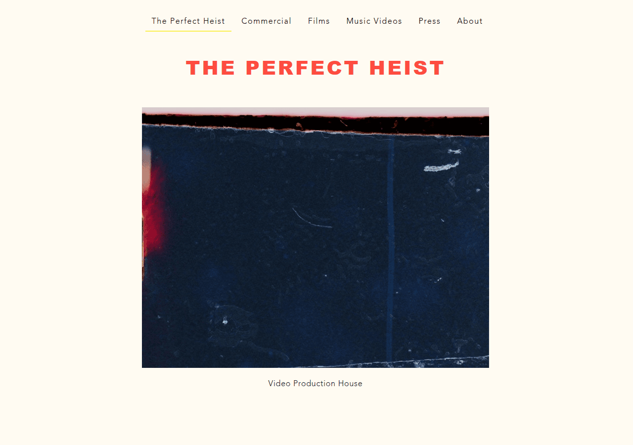 Screenshot of theperfectheistfilms.com