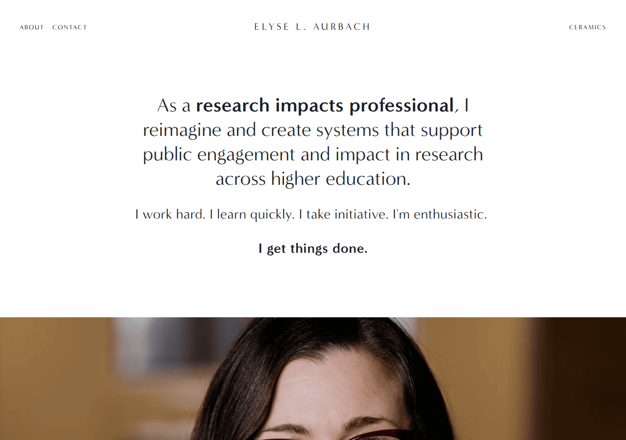 Screenshot of elyseaurbach.com