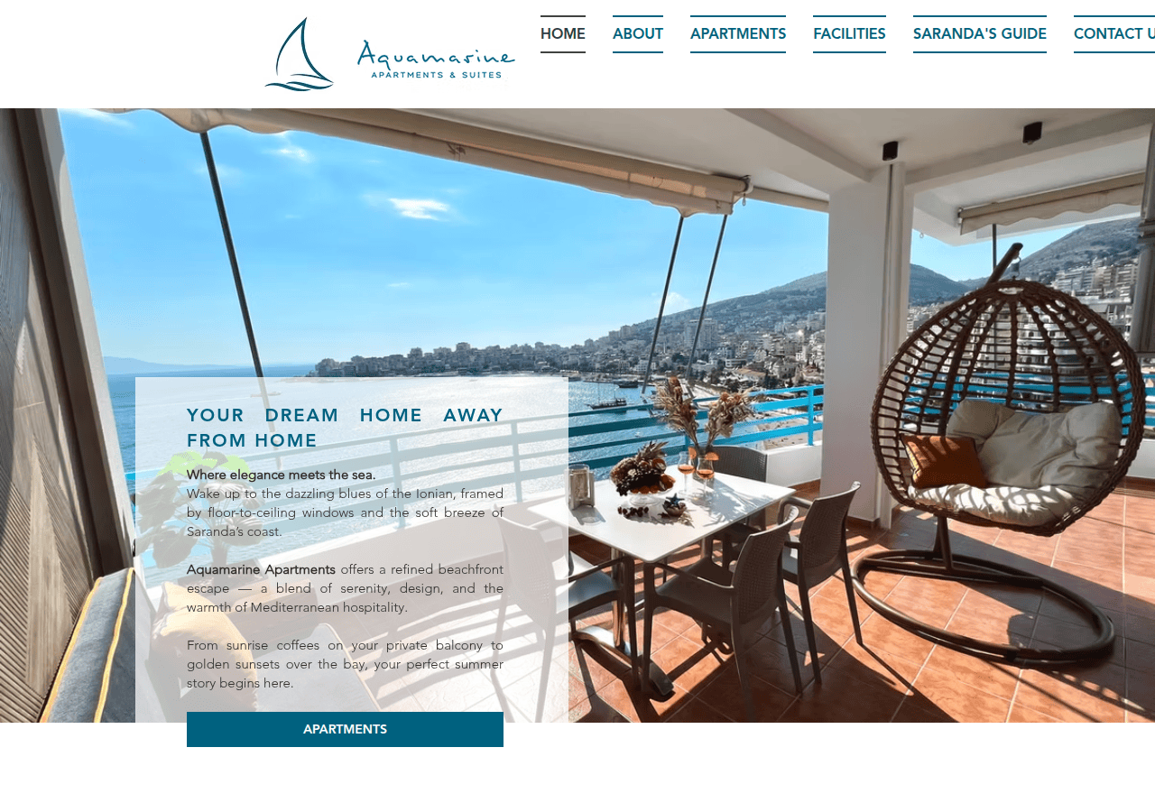 Screenshot of aquamarineapartments.info