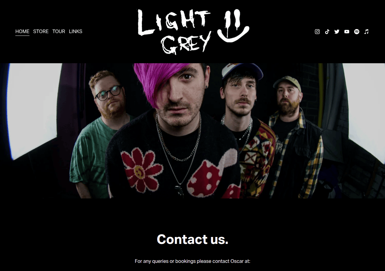 Screenshot of lightgrey.band