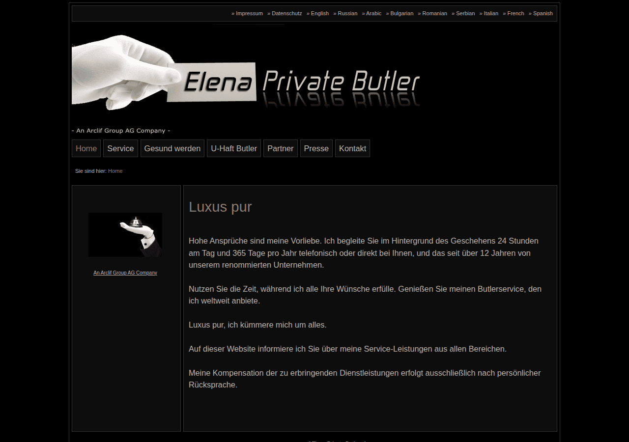 Screenshot of elena-private-butler.com