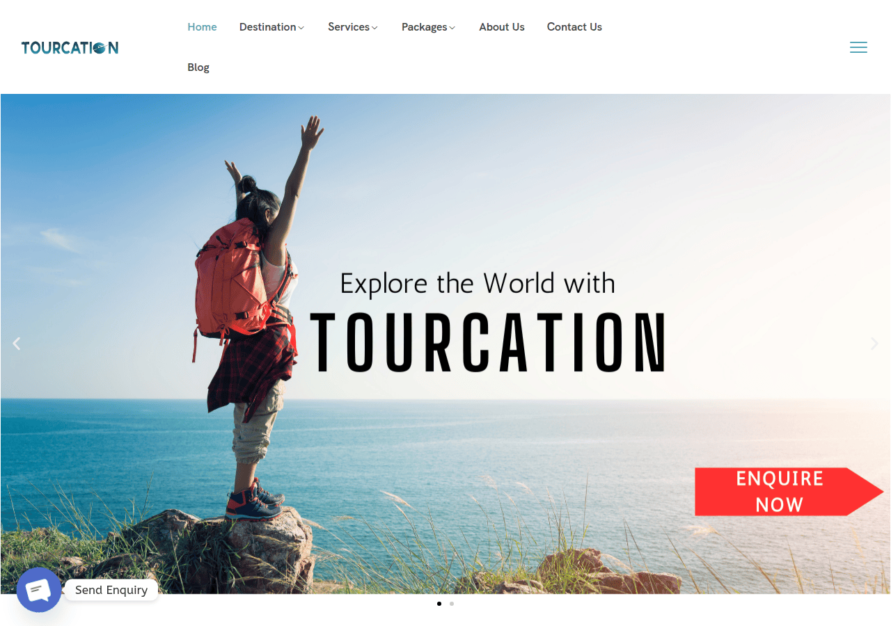 Screenshot of tourcation.in