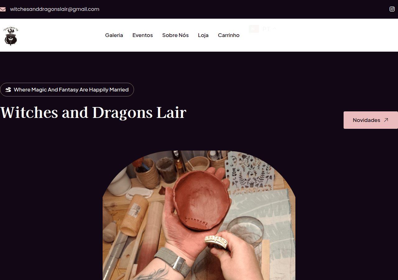 Screenshot of witchesanddragonslair.pt