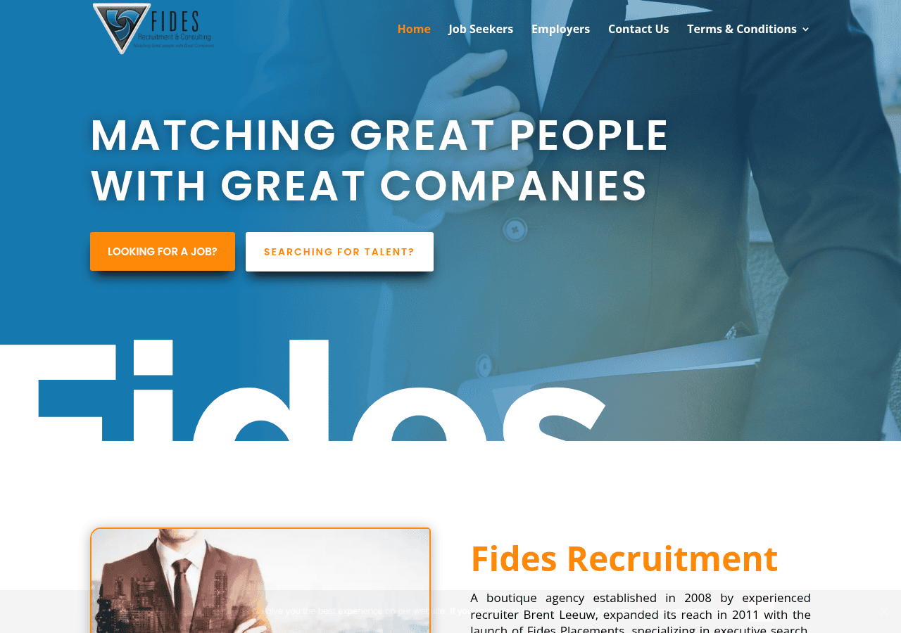 Screenshot of fidesrecruitment.co.za