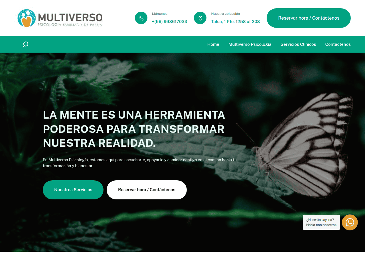 Screenshot of multiversopsicologia.cl