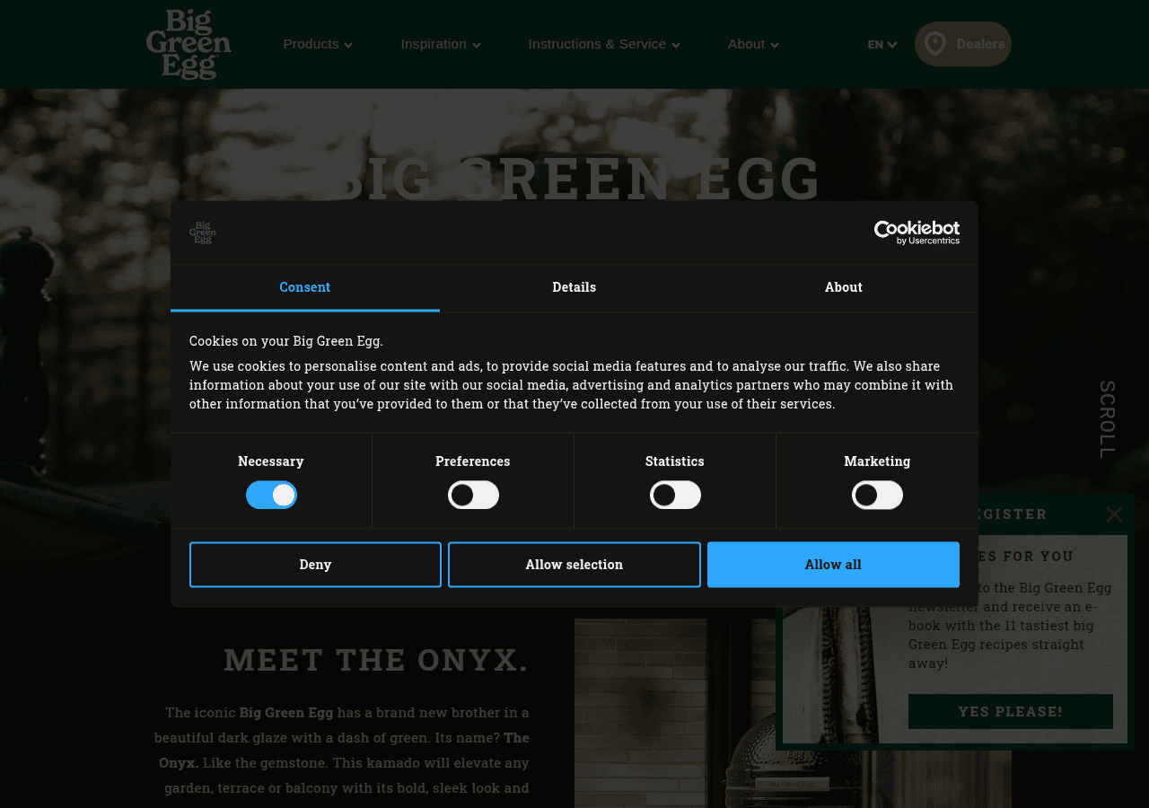 Screenshot of biggreenegg.com