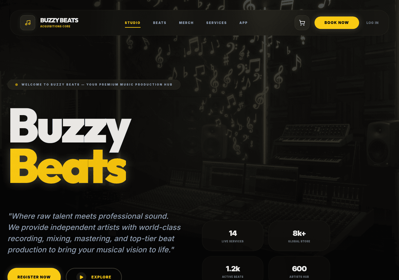 Screenshot of buzzybeatsnepal.com