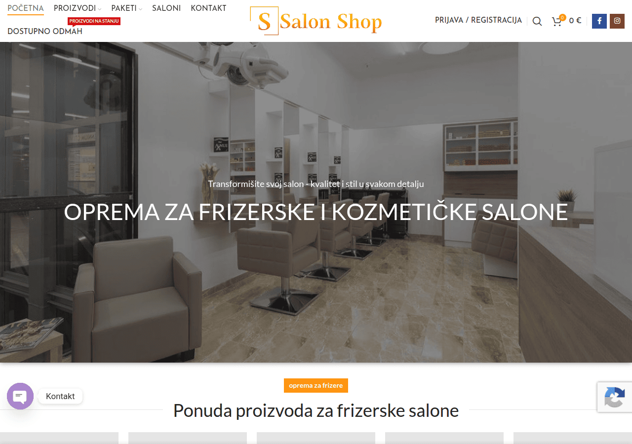 Screenshot of frizerskaoprema.com