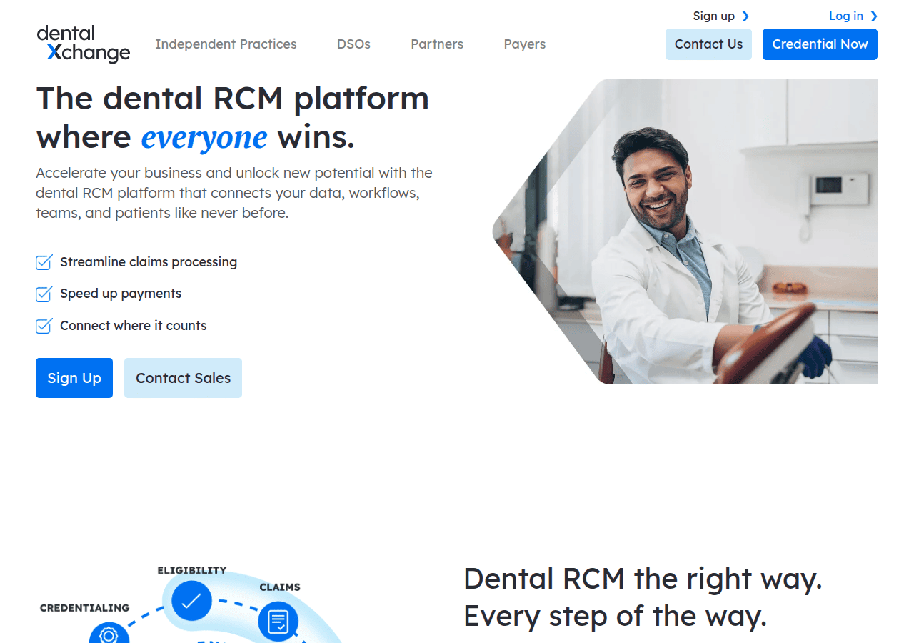 Screenshot of dentalxchange.com