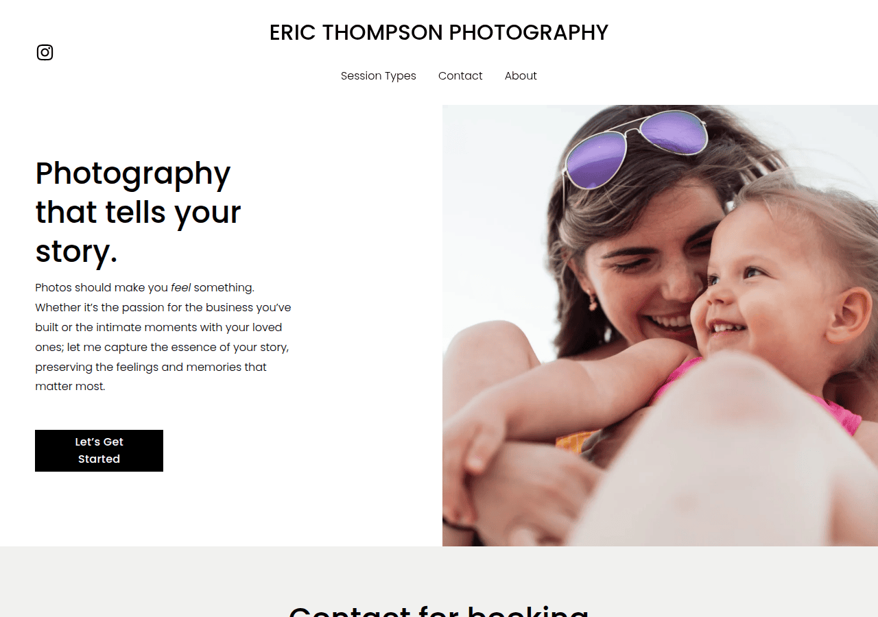 Screenshot of ericthompsonphotography.co
