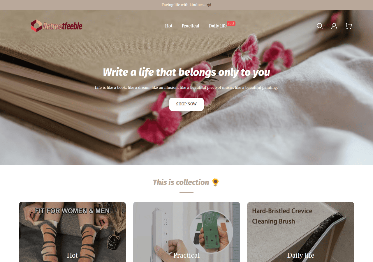 Screenshot of retreatfeeble.com