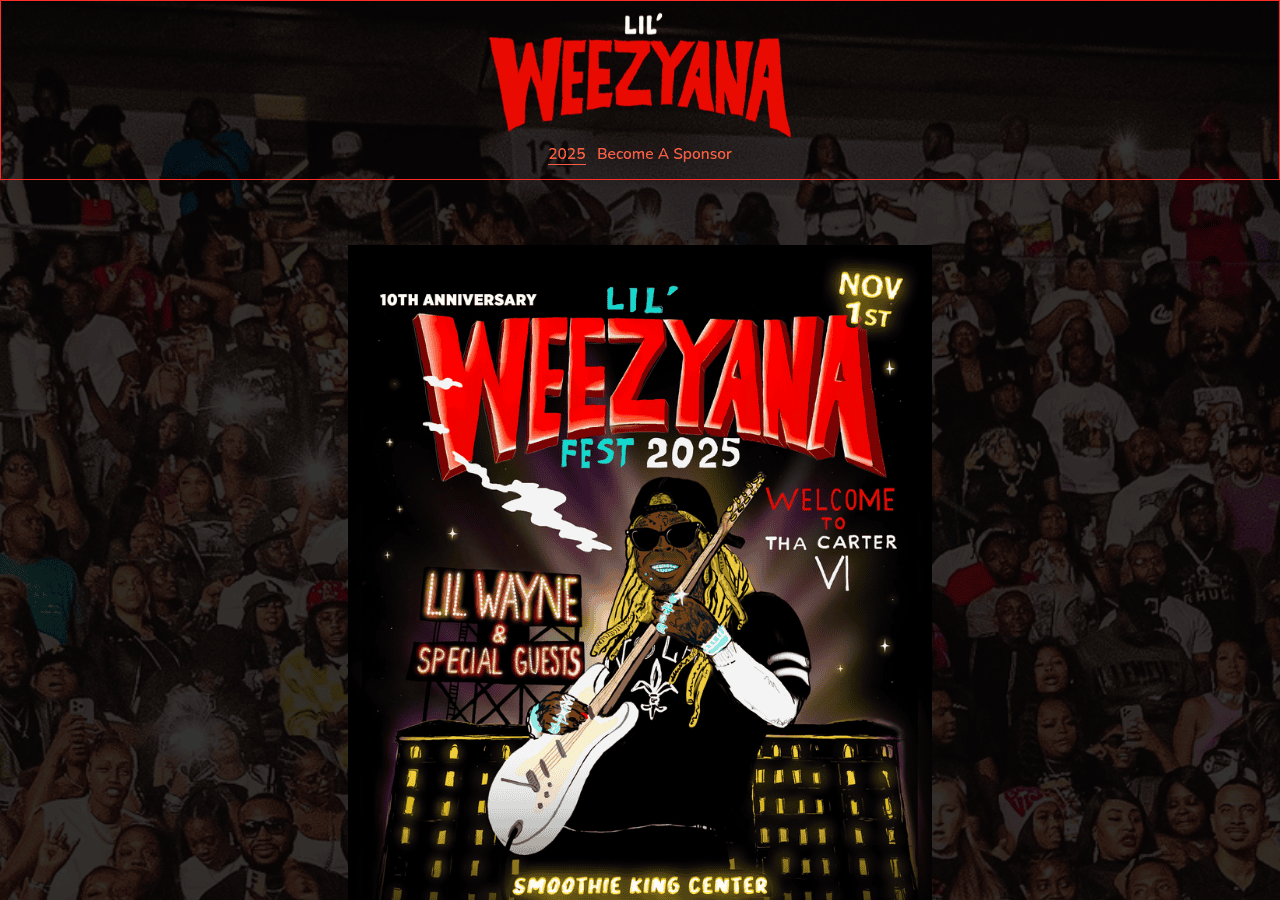 Screenshot of lilweezyanafest.com