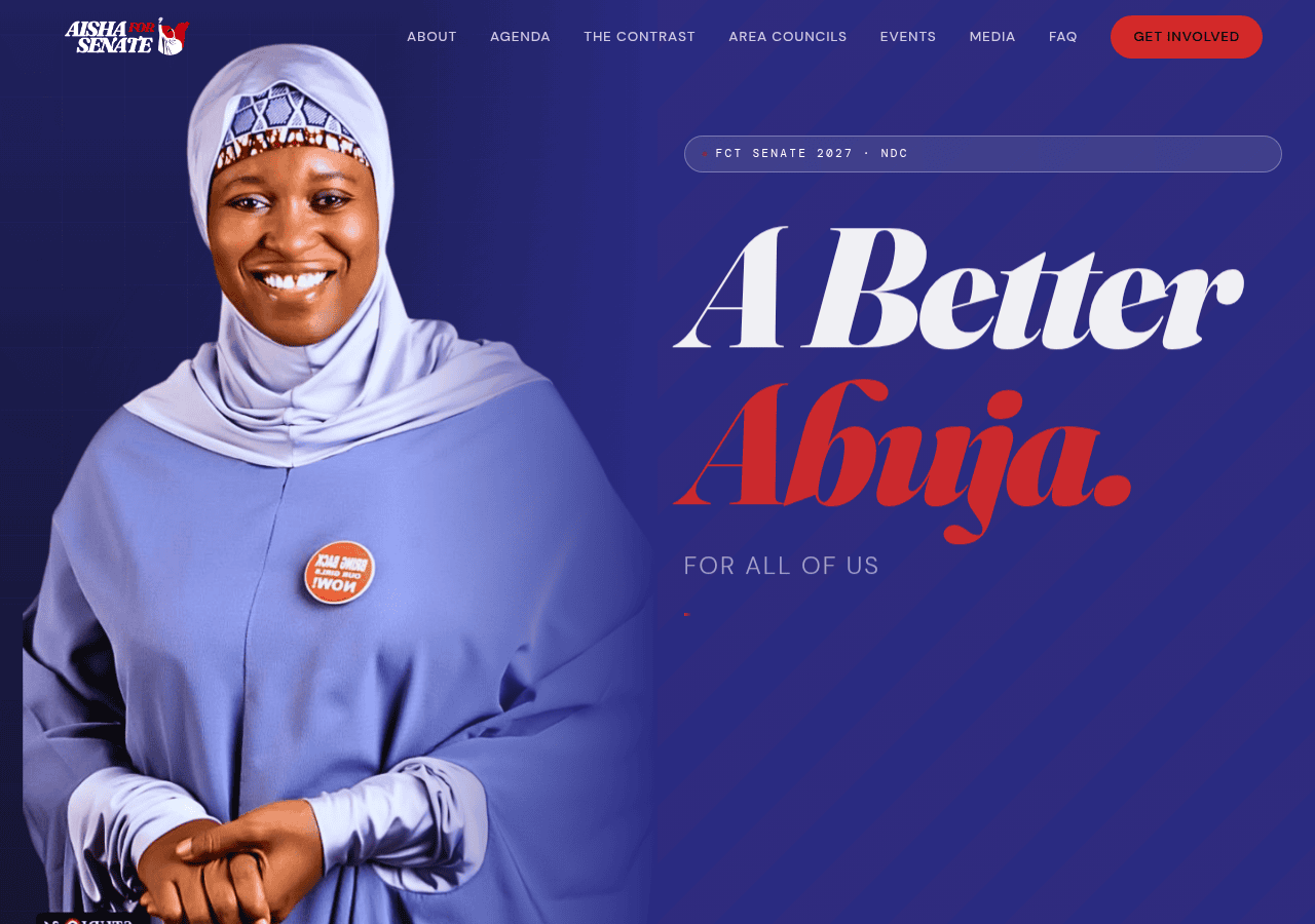 Screenshot of aishaforsenate.com