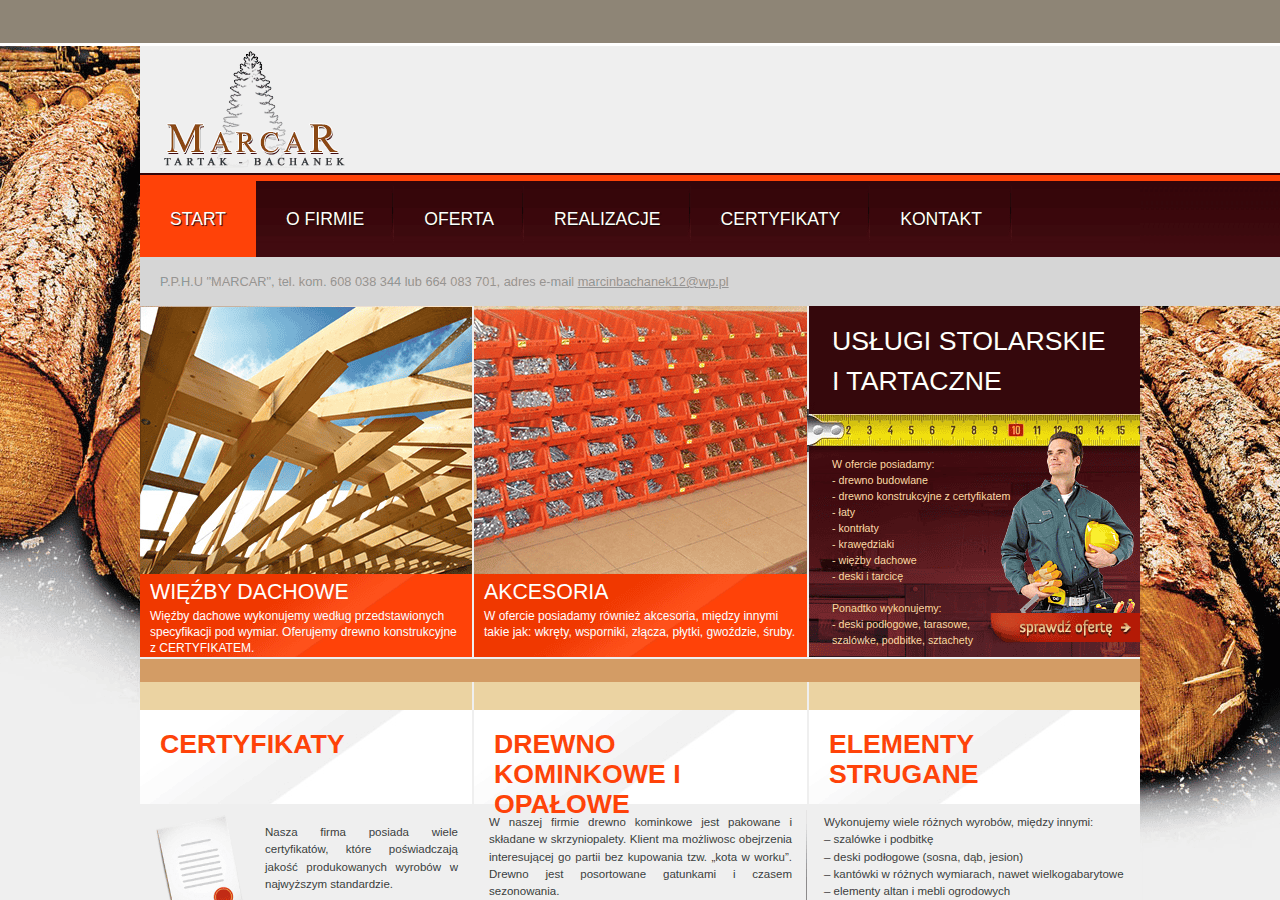 Screenshot of tartakbachanek.pl