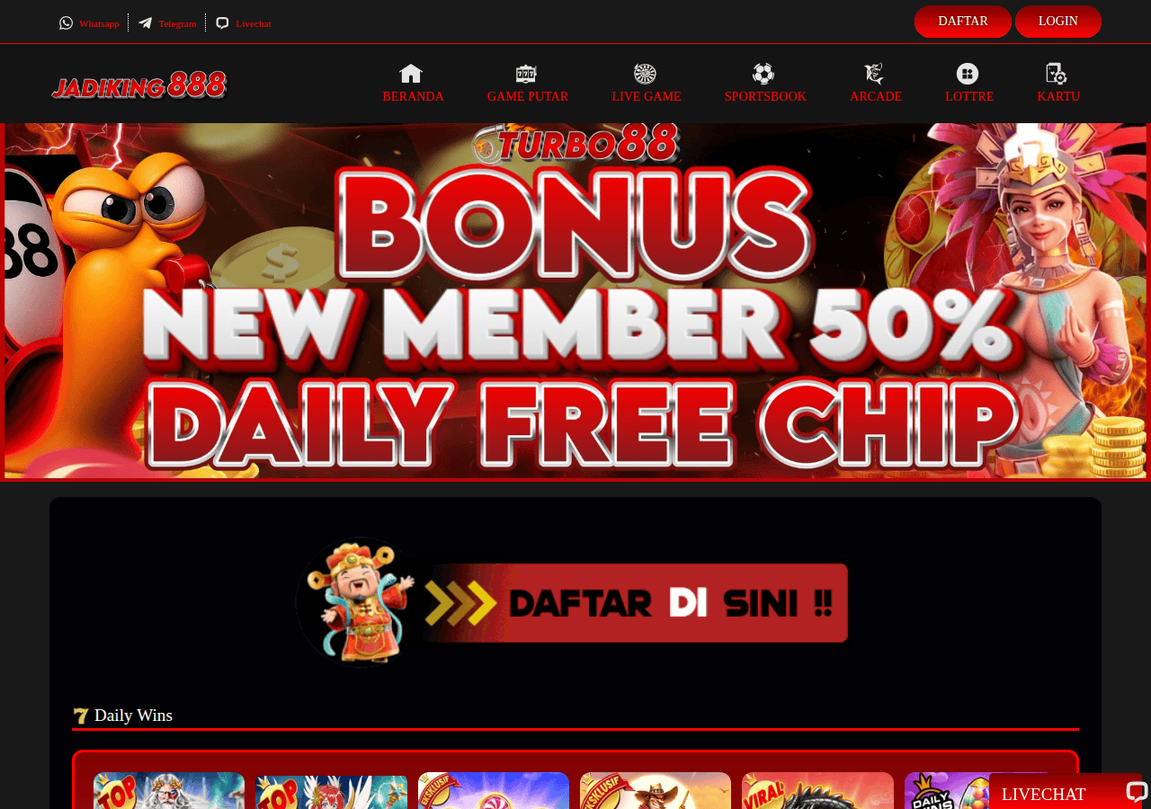 Screenshot of jadiking888.net