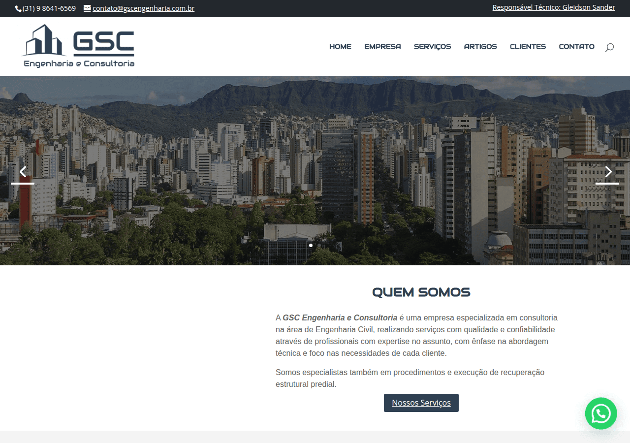 Screenshot of gscconsultoriabh.com.br