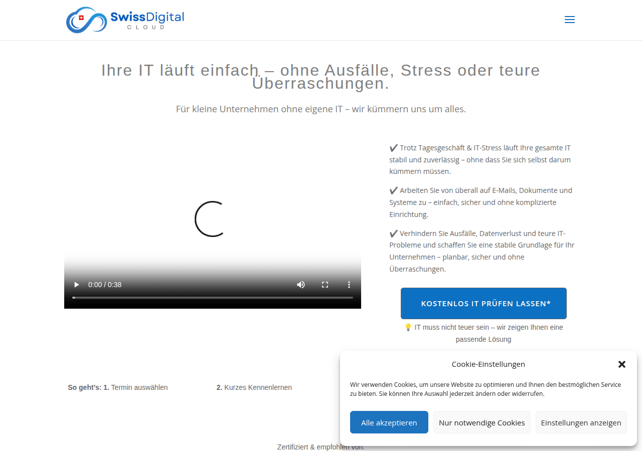 Screenshot of swissdigitalcloud.ch