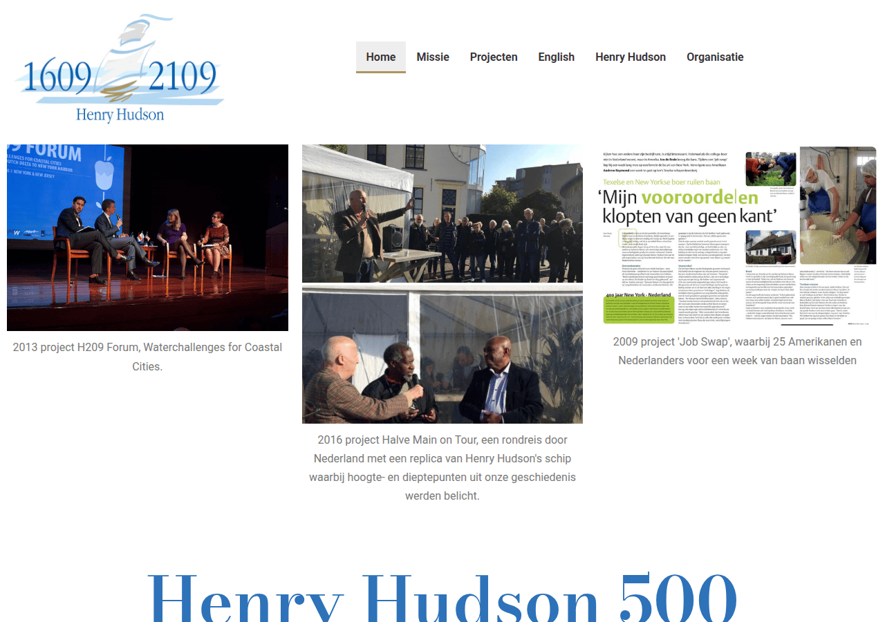Screenshot of henryhudson500.com