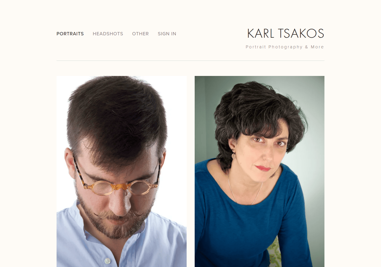 Screenshot of karltsakos.com