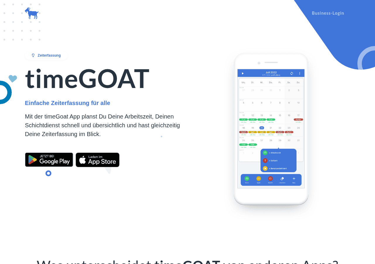 Screenshot of timegoat.app