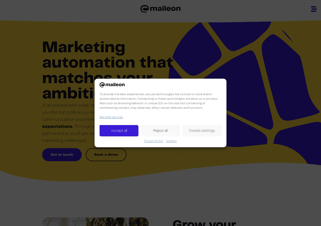 Screenshot of maileon.com