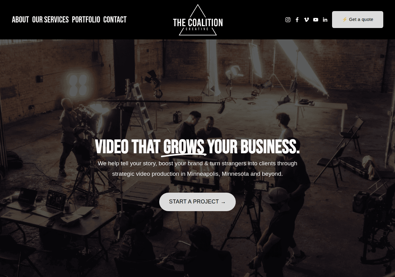 Screenshot of thecoalitioncreative.com
