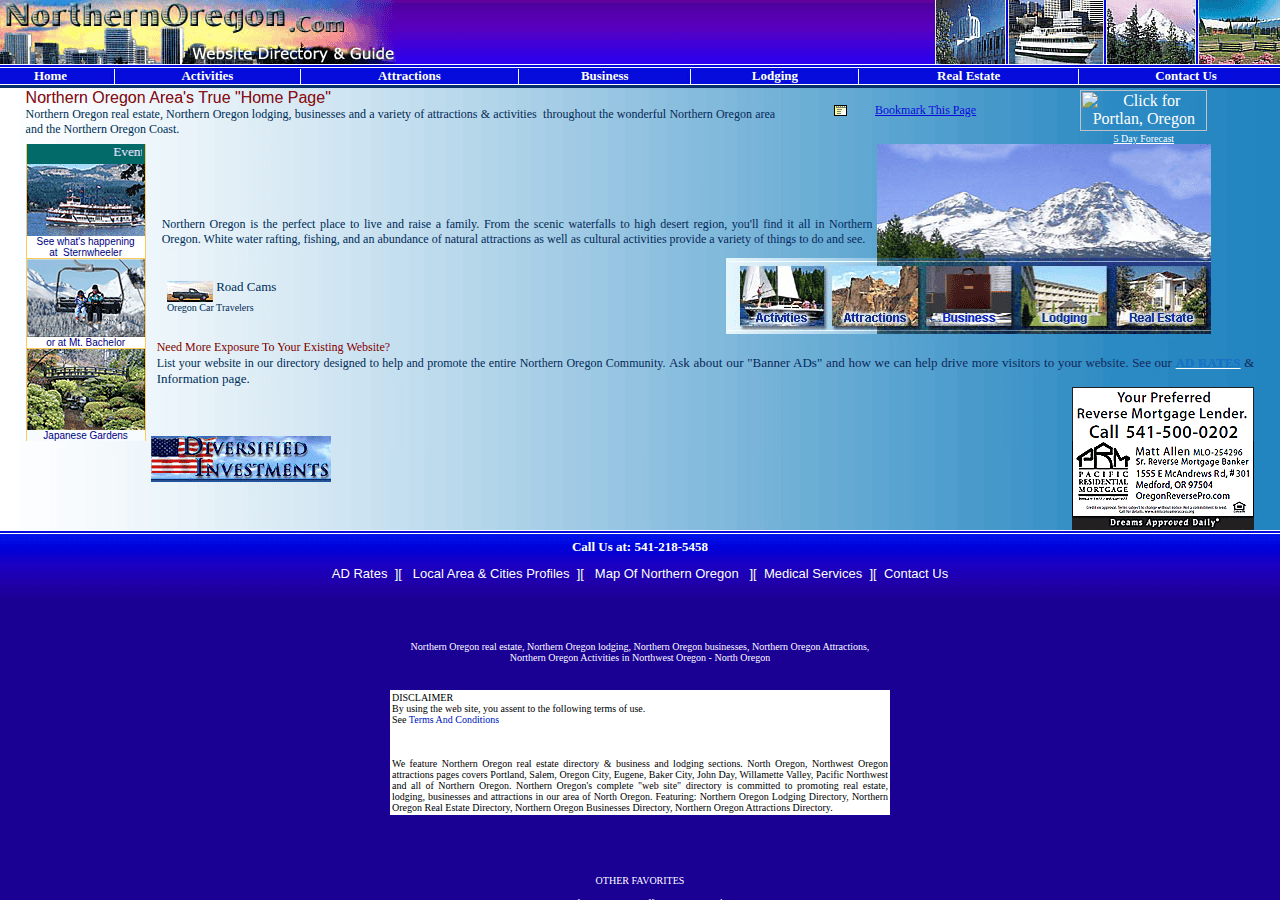 Screenshot of northernoregon.com