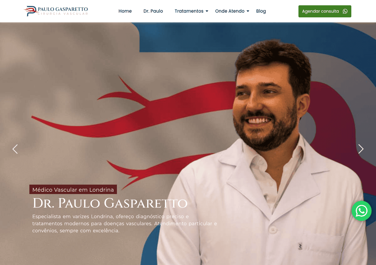 Screenshot of drpaulogasparetto.com