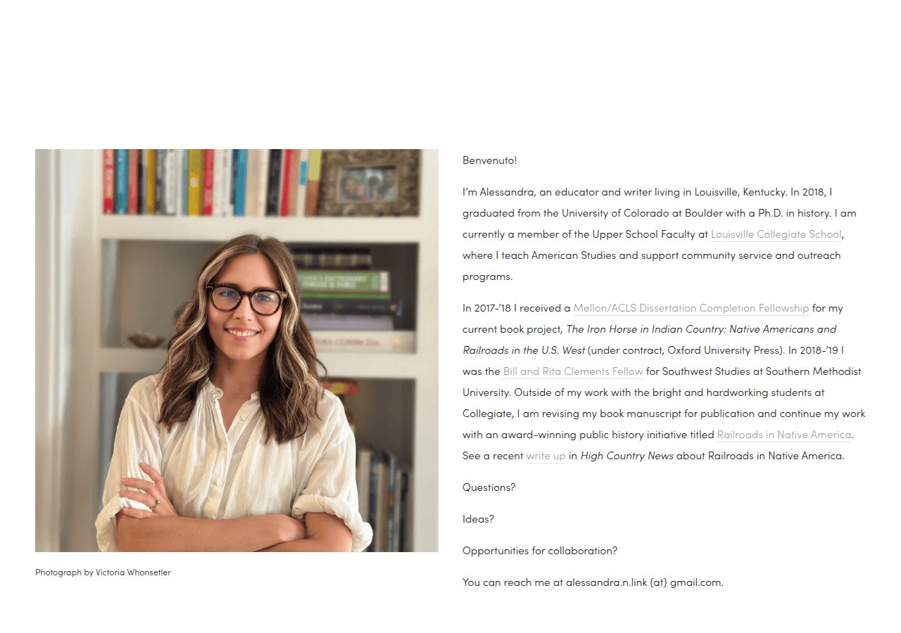 Screenshot of alessandralink.com
