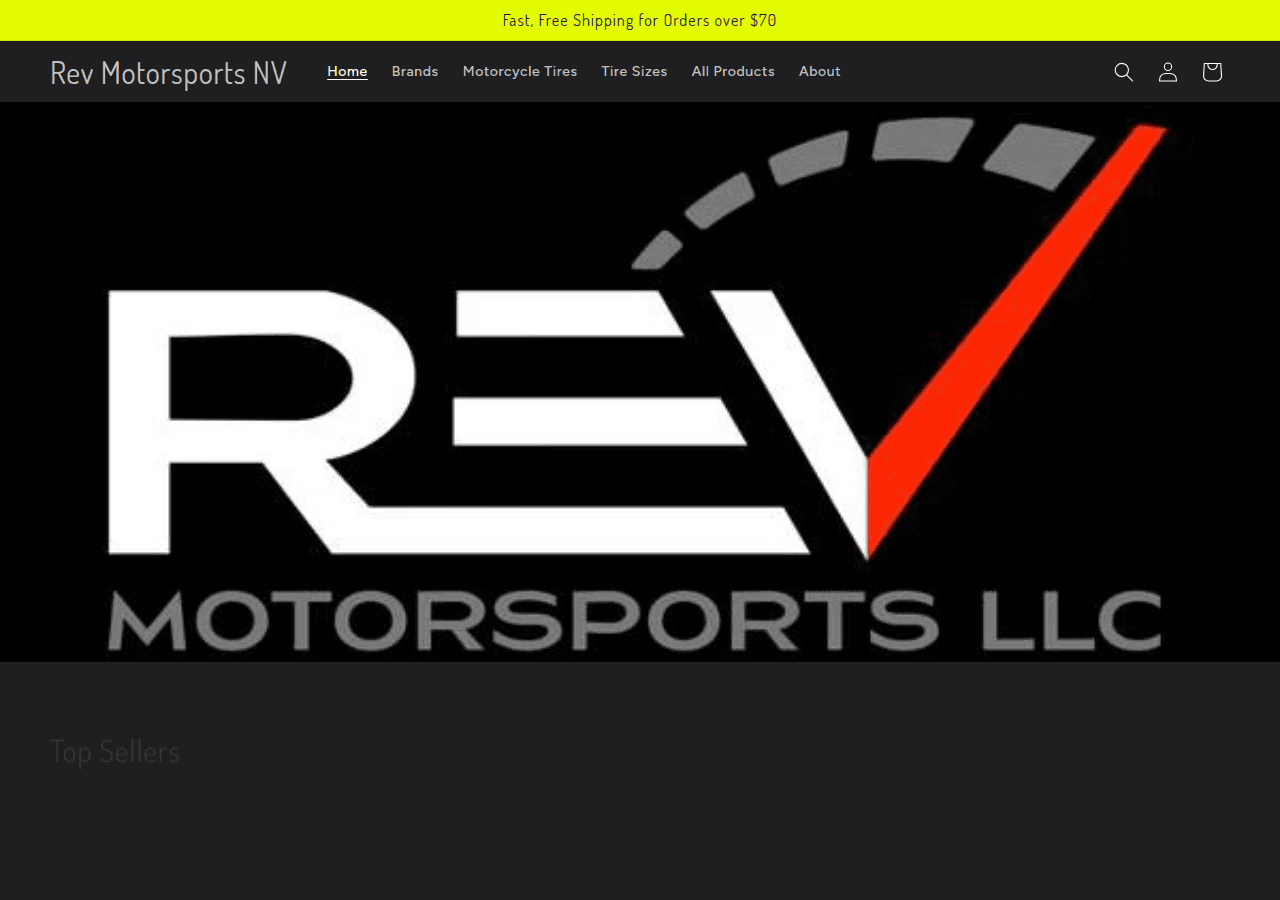 Screenshot of revmotorsportsnv.com